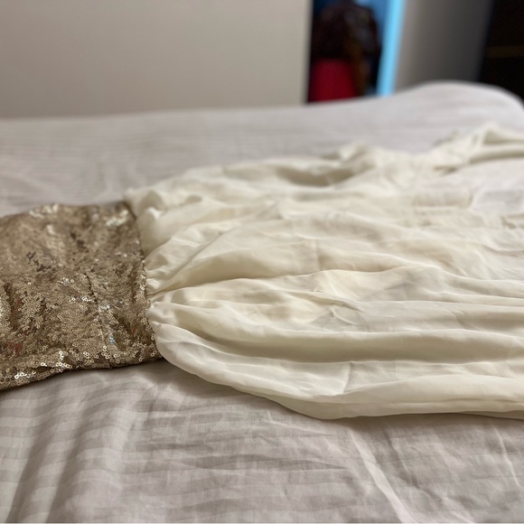 Golden Embellished Tube Gown Dress - Picture 9 of 13